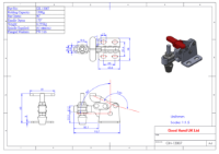 GH-13007 Low Profile Vertical Clamp with Flat Base