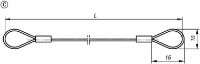 Retaining Cable With eyes Drawing