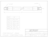 305mm Stay Set Hose 1/4 Male Both Ends