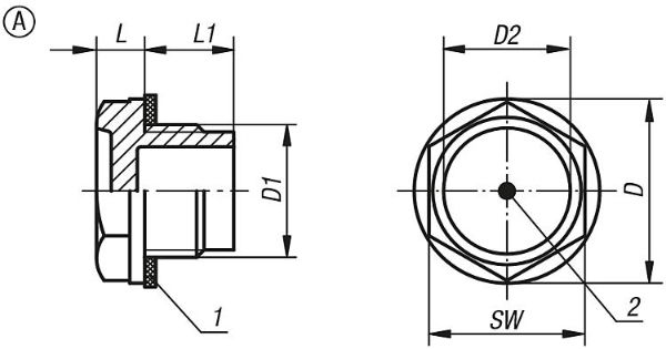 K0445 Oil Level Sight Glass Draing Form A