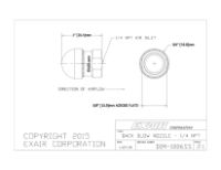 Back Blow Nozzle, Stainless Steel, 1/4 NPT female