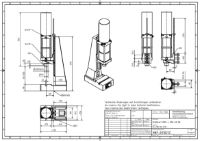 Pneumatic Press 8.5KN 60mm Stroke Dimension B 65-350mm