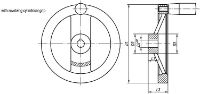 Handwheel Flat Aluminium Drawing