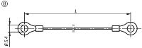 Retaining Cable With Crimp Terminals Drawing