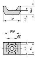 K1278 Cable Tie Block Drawing