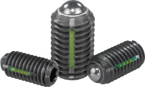 Kipp K0325 Spring Plungers With Hex Socket & Ball In Steel, Good Hand UK