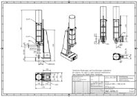 Pneumatic Press 13KN 60mm Stroke Dimension B 65-350mm