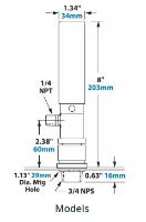 NEMA 12 Cabinet Cooler Only, 1700 Btu/hr, 1/4 NPT