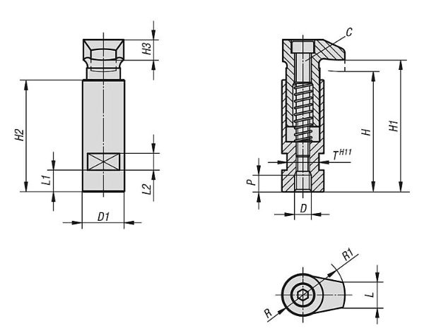 Hook clamps with collar