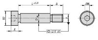 K0705 Hexagon Shoulder Screws In Steel & Stainless Steel Drawing