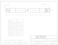 457mm Stay Set Hose 1/4 Male to 1/8 Female