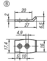 Stainless Steel Catch Plate Form B GH-46.9242272 Dimensions