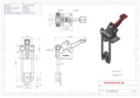 GH-40344-R 900Kg vertical latch toggle clamp with safety lock