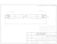 457mm Stay Set Hose 1/4 Male Both Ends