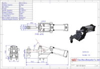 Pneumatic Toggle Clamp Slotted Arm Size 227daN