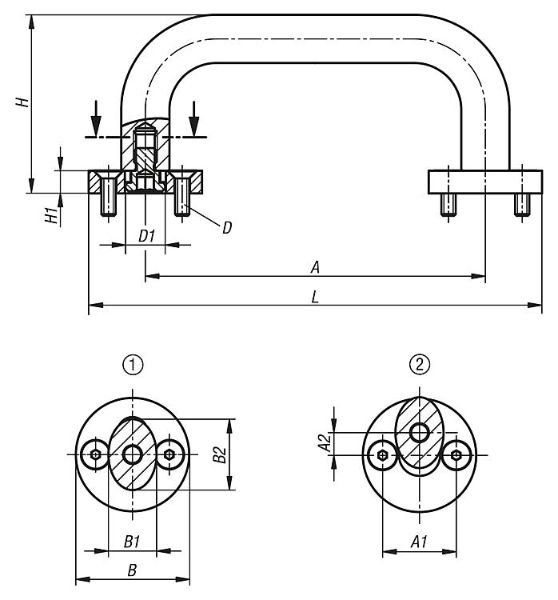 Pull handles Detachable