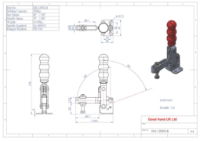 GH-12502-B 250Kg vertical toggle clamp with flat base and slotted arm