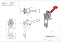 GH-40334-R 450Kg vertical latch toggle clamp with safety lock