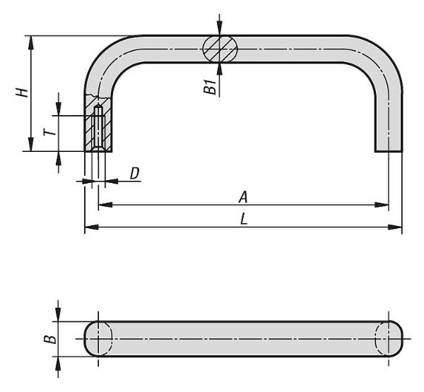 Pull handles ss drawing