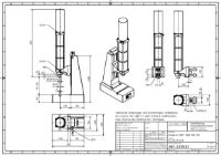 Pneumatic Press 13KN 100mm Stroke Dimension B 70-325mm