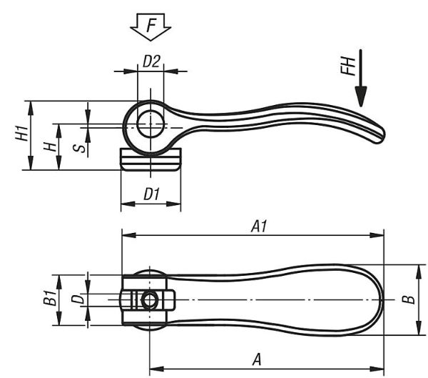 Stainless Steel cam lever