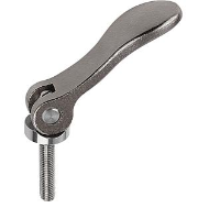 CAM LEVER ADJUSTABLE SIZE:0 M05X20, A=52,3, B=18, STAINLESS STEEL BLASTED, COMP:STAINLESS STEEL