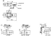 59mm Stainless Steel Adjustable Screw Latch with Safety Clip Dimensions