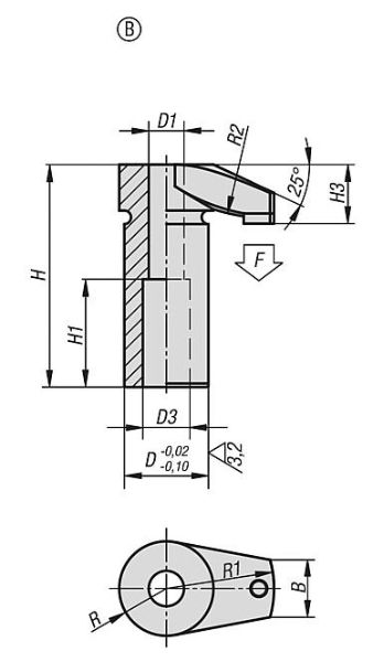 Hook Clamps with pad Drawing Form  B