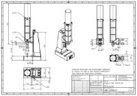 Pneumatic Press 13KN 80mm Stroke Dimension B 60-285mm