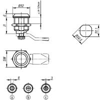 Quarter-turn locks long version Drawing