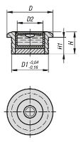 K1152 Bullseye Levels With Bead-Edged Frame Drawing