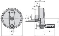 Handwheel with revolving grip