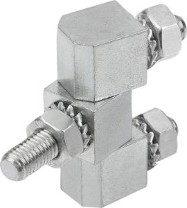 Block Hinges With Fastening Nuts In Steel Or Stainless Steel K1142 