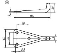 Steel Catch Plate with Fixing Holes