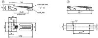 115mm Steel Adjustable Screw Latch with Safety Clip Dimensions