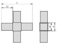 Square tube connectors