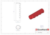 Red PVC Grip to suit 22.2mm round bar