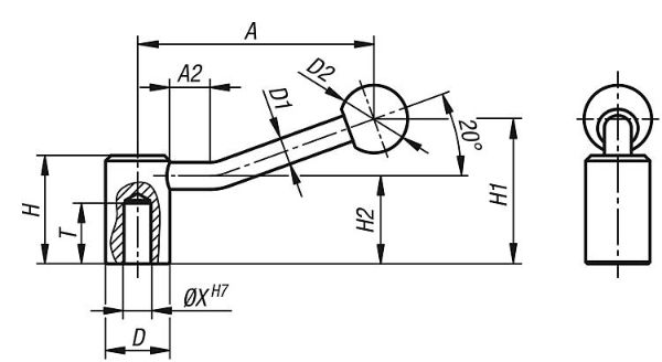 Tension Lever With Reamed Hole