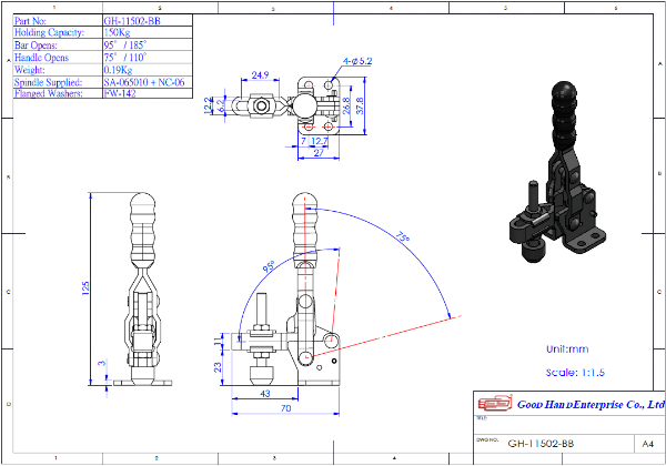 Vertical Toggle Clamp