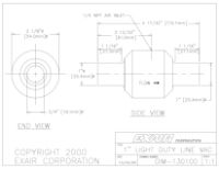 Light Duty Aluminium Line Vac For 1" Pipe 19mm Bore