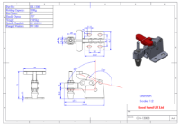 GH-13008 Low Profile Vertical Clamp with Flat Base