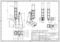 Pneumatic Press 13KN 80mm Stroke Dimension B 70-325mm