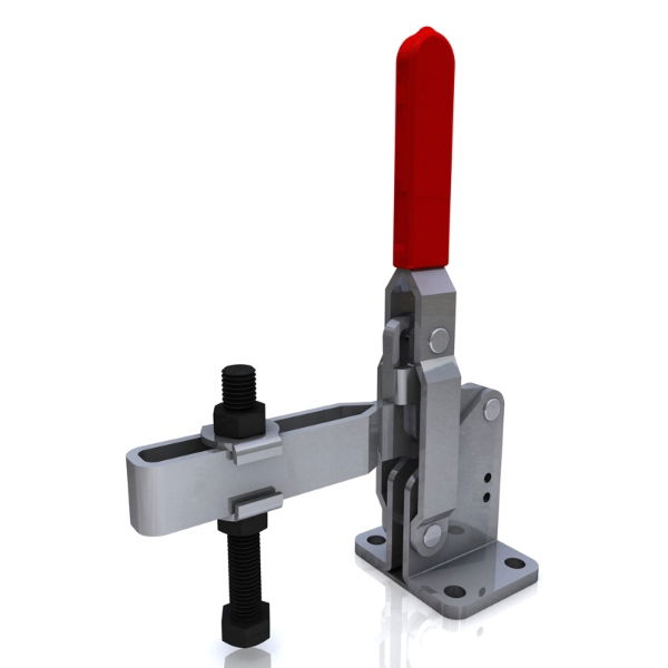 Vertical Toggle Clamp Flat Base Slotted Arm Size 550Kg