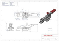 GH-40323-R 163Kg horizontal latch toggle clamp with safety lock